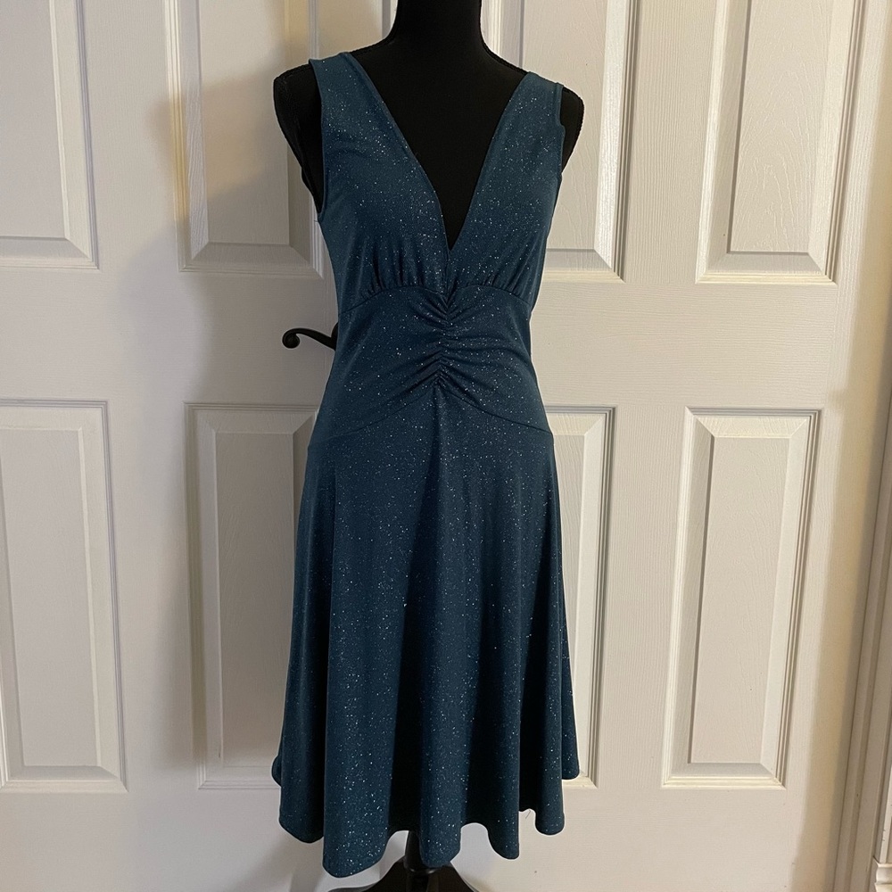 American City Wear dark blue glitter cocktail dress